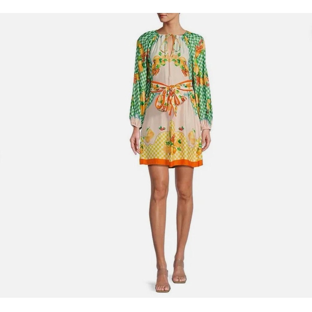 Antonio Melani Raffaella Dress Womens S Multi NWT Citrus Fruit Checkered Mini